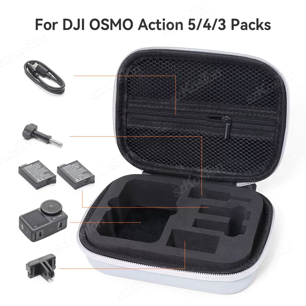 Mini Handbag for  Osmo Action 5 Pro Carrying Case Travel Bag Camera Accessories for  Action 4 3 Storage Bag Protective Box