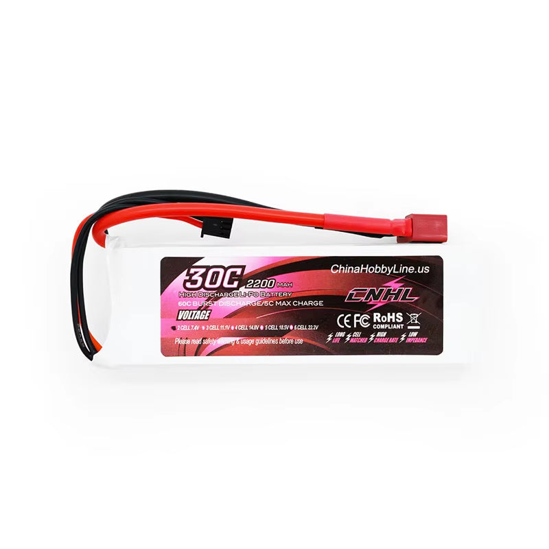 2S 7.4V Lipo Battery 2200Mah 30C with T Deans XT60 Plug for FPV Quadcopter Drone Airplane Helicopter Car Hobby