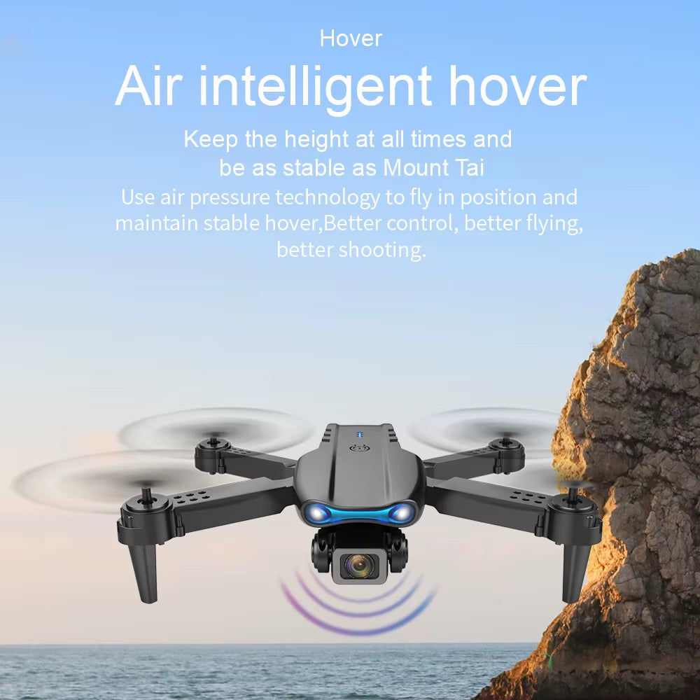E99 PRO Drone with Flash Professional 4K Dual Camera WIFI Obstacle Avoidance RC Helicopters Aerial Photography Quadcopter Dron