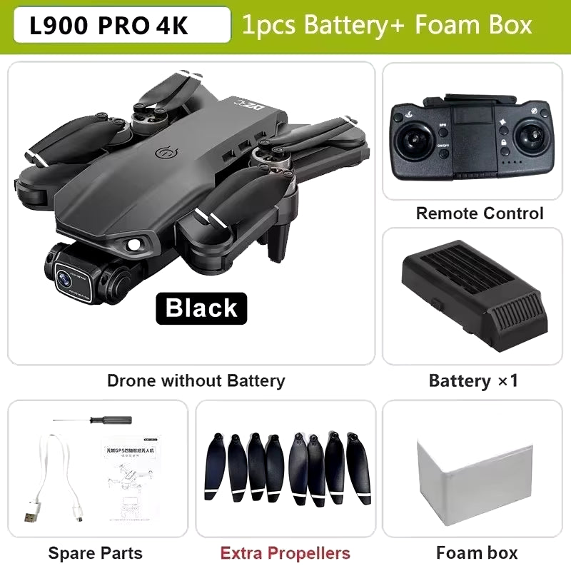 L900 Pro SE MAX GPS Drone 4K Professional Dual HD Camera 5G WIFI 360° Obstacle Avoidance Brushless Motor Rc FPV Quadcopter Dron