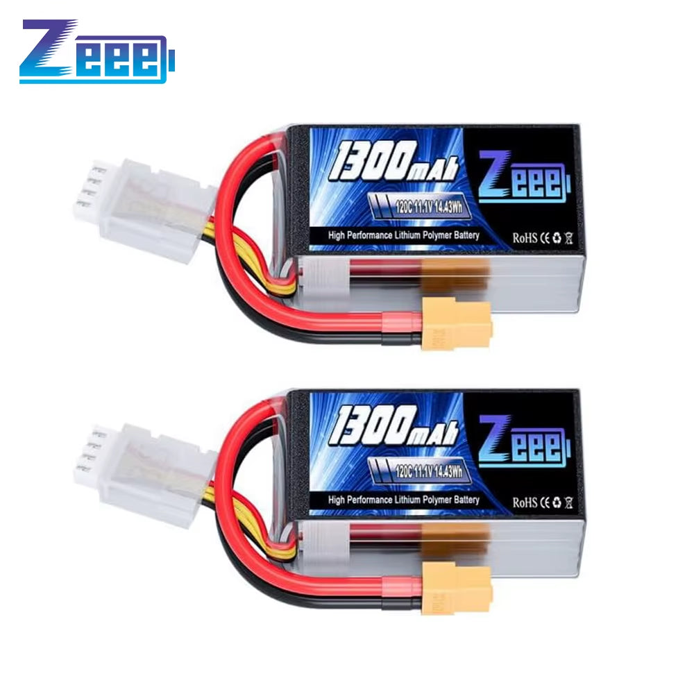 2Pcs  3S FPV Drone Battery 11.1V 120C 1300Mah Softcase with XT60 Plug for RC Car Airplane Boats Racing Models Lipo Parts