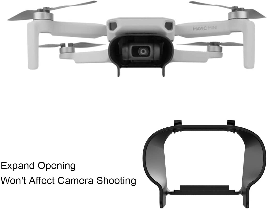 ​Mini 2 /Mini SE Gimbal Protector Kit: Camera Lens Cover Cap + Tempered Films (2 Sets) + Lens Hood Sunshade Gimbal Guard, 3-In-1 Lens Protection Accessories for DJI Mini 2/Mavic Mini/Mini SE