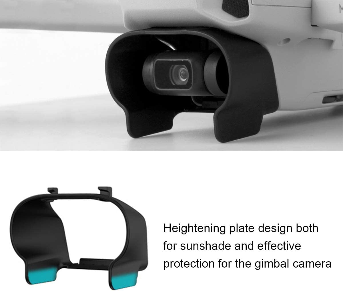 ​Mini 2 /Mini SE Gimbal Protector Kit: Camera Lens Cover Cap + Tempered Films (2 Sets) + Lens Hood Sunshade Gimbal Guard, 3-In-1 Lens Protection Accessories for DJI Mini 2/Mavic Mini/Mini SE
